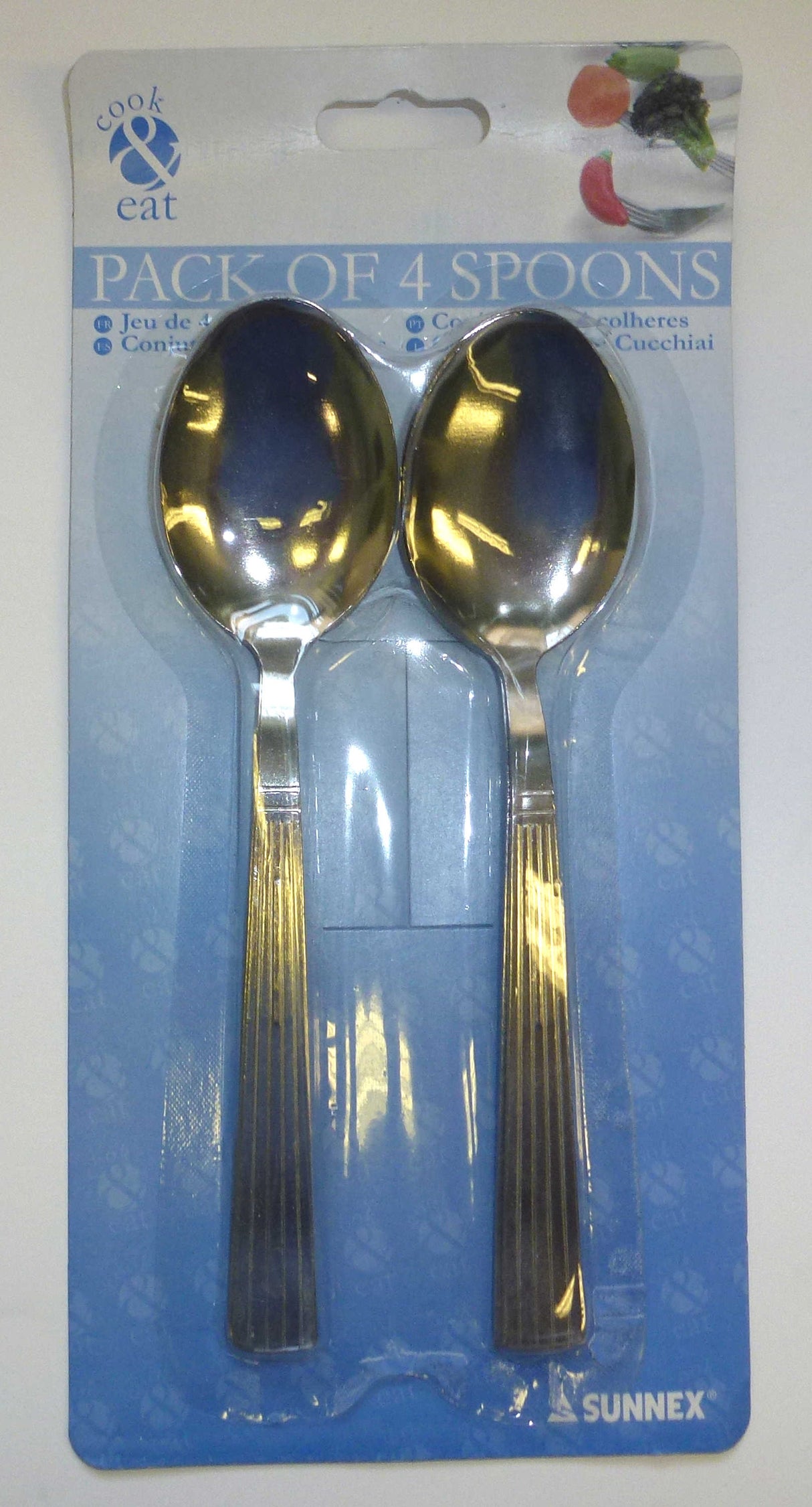 Set of 4 Dessert Spoons St. Steel - Linear HIGHBRIDGE CARAVANS