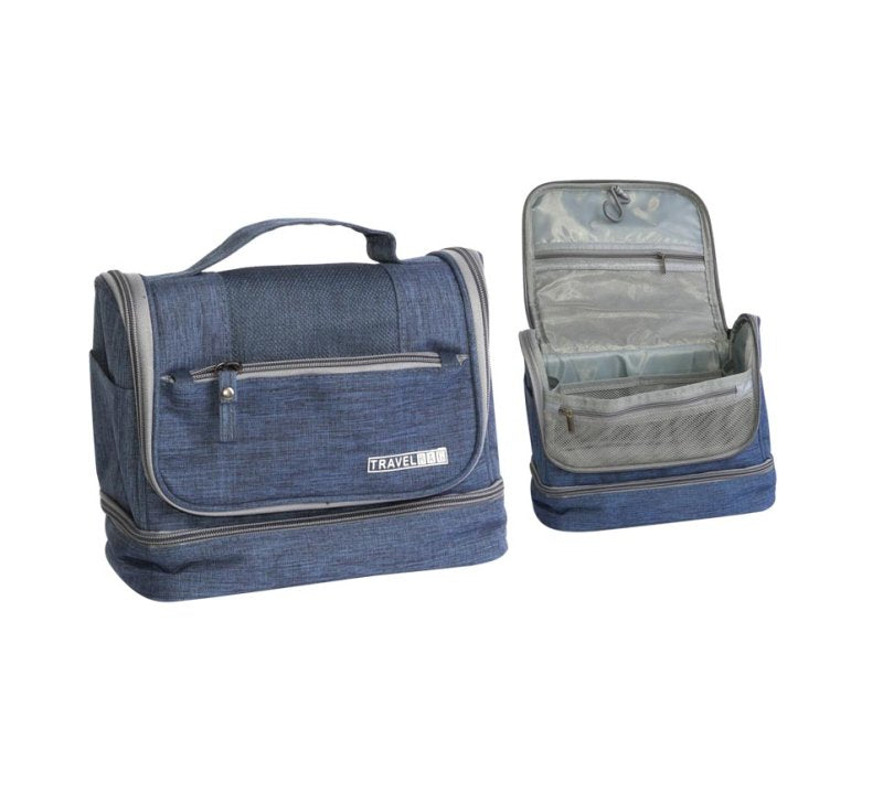 PLS Luxury Toiletry Bag with hanging hook and multiple storage pockets 24 x 20 x 13.5cm PENNINE LEISURE SUPPLIES