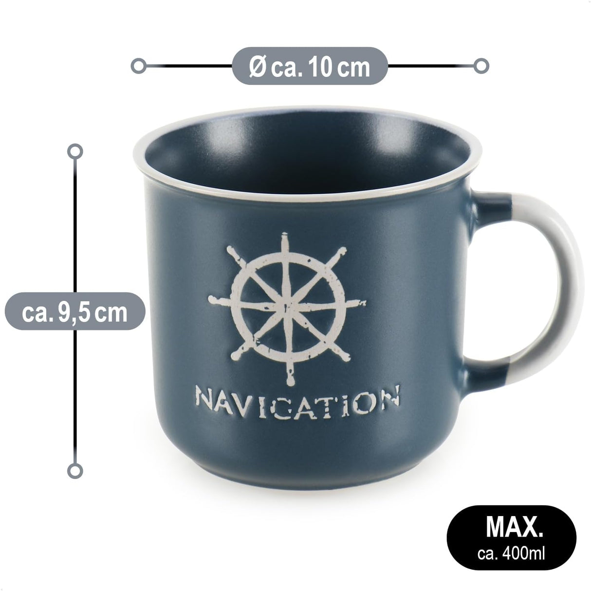 Nautical Pottery Mug - Assorted Otterdene