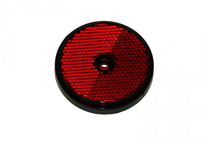 Round Red Rear Reflectors - (2 per pack) MAYPOLE
