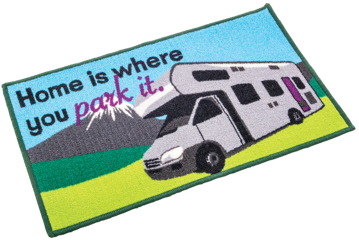 Quest Motorhome Machine Washable Mat - Home Is Where You Park It Quest