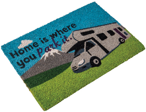 Heavy Duty Coir 'Home Is Where You Park It' Motorhome Mat Quest