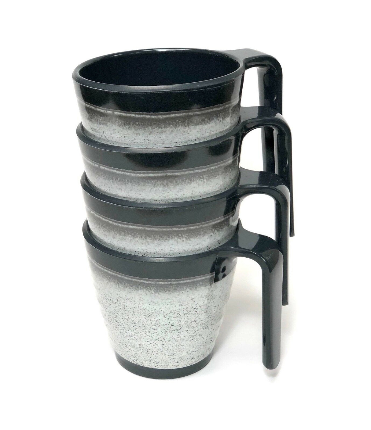 Flamefield Granite Grey Stacking Mug Set - 4 pack Flamefield