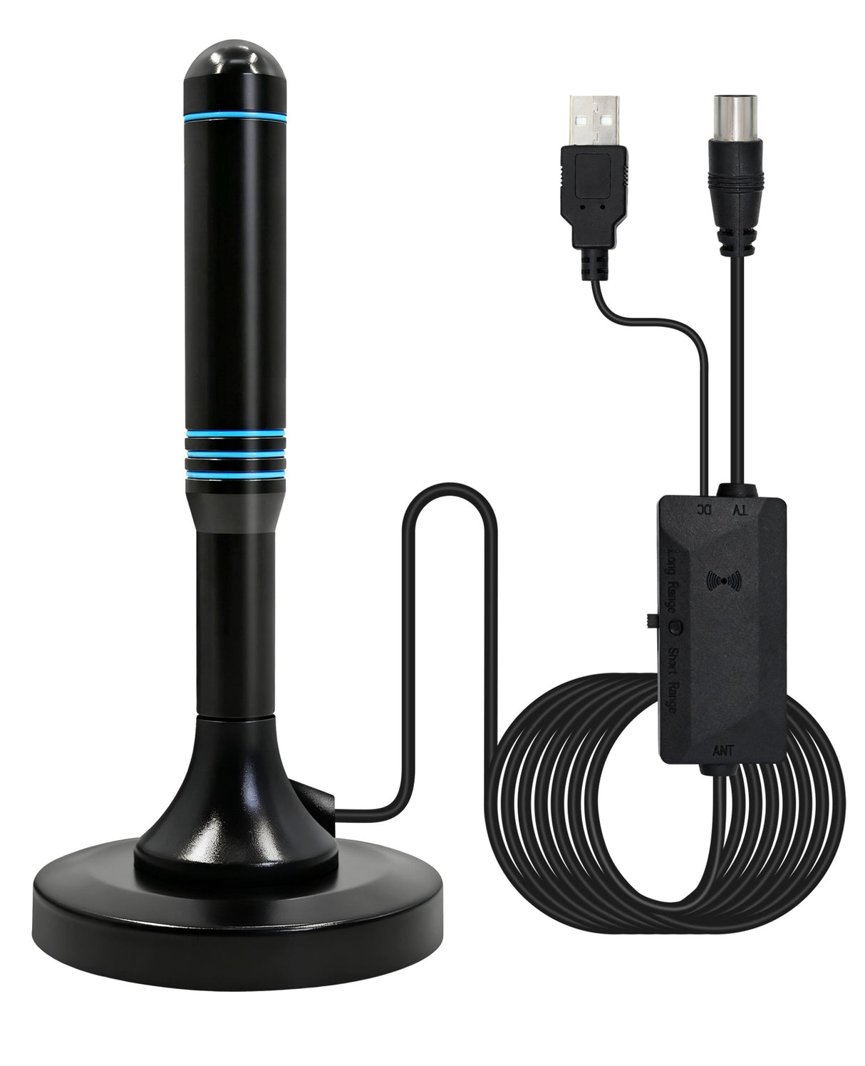 Maxview Portable Magnetic TV Aerial with Integrated Amplifier - 3m Cable MAXVIEW