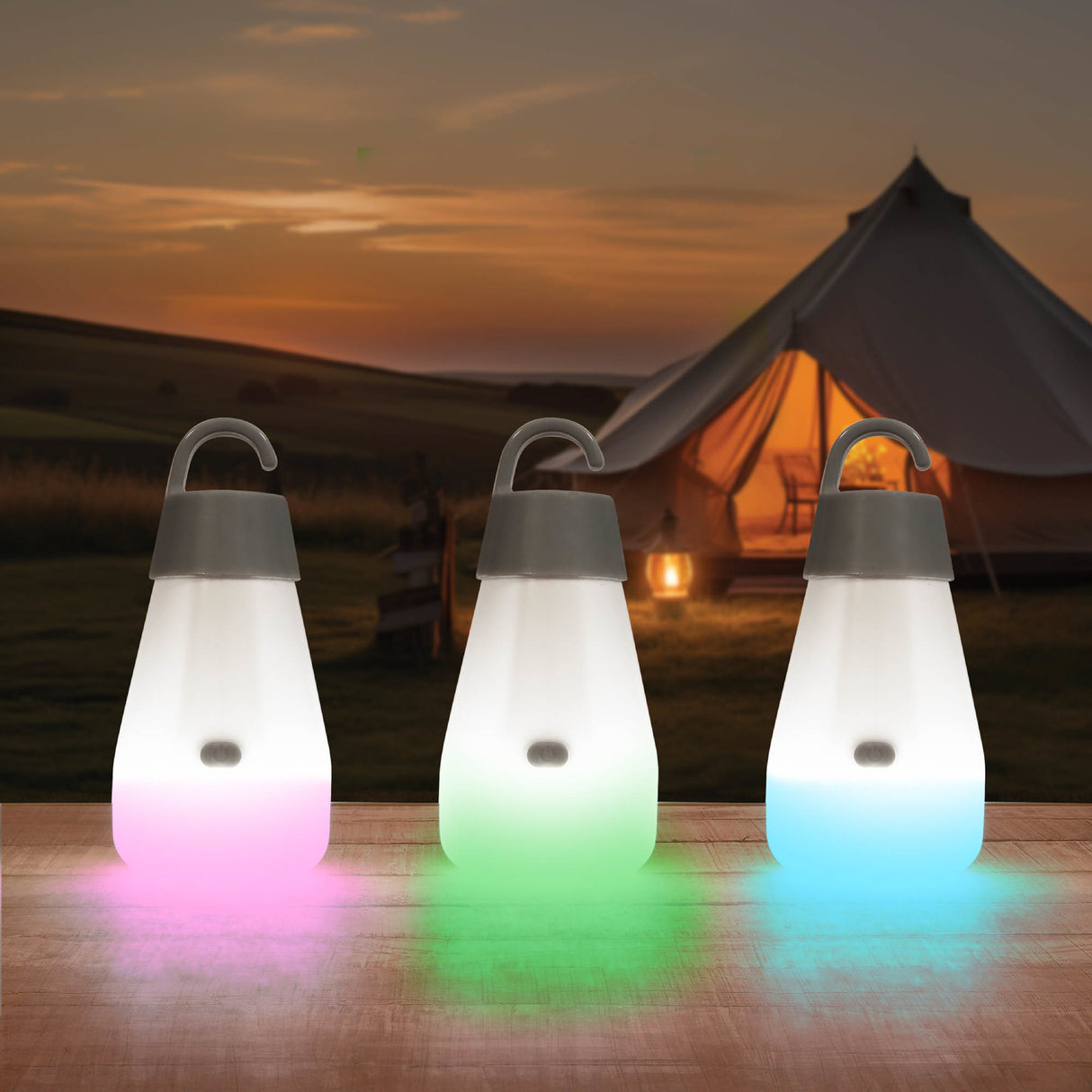 Colour Changing LED Camping Orb Light Set Streetwize