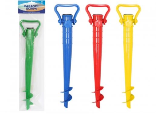 Surf State Parasol Sand Anchor Screw Assorted Colours Size 43cm Otterdene