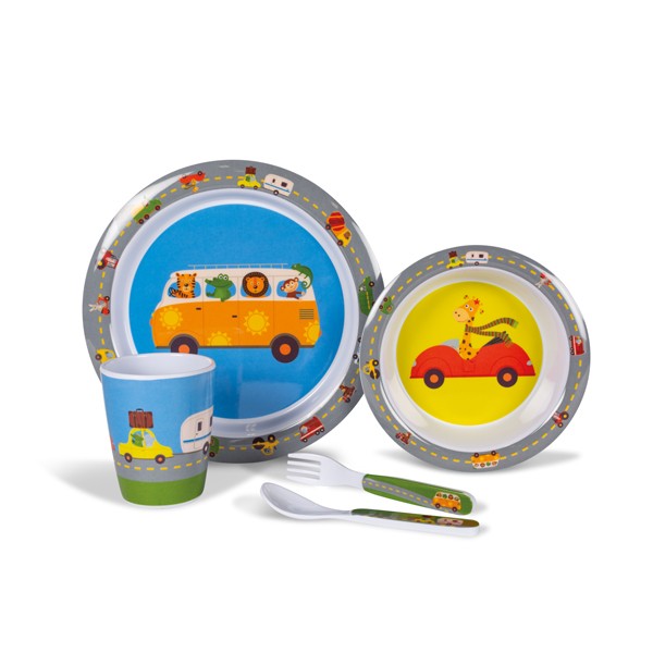 Kampa Dometic Childrens Melamine Set Animal Traffic KAMPA