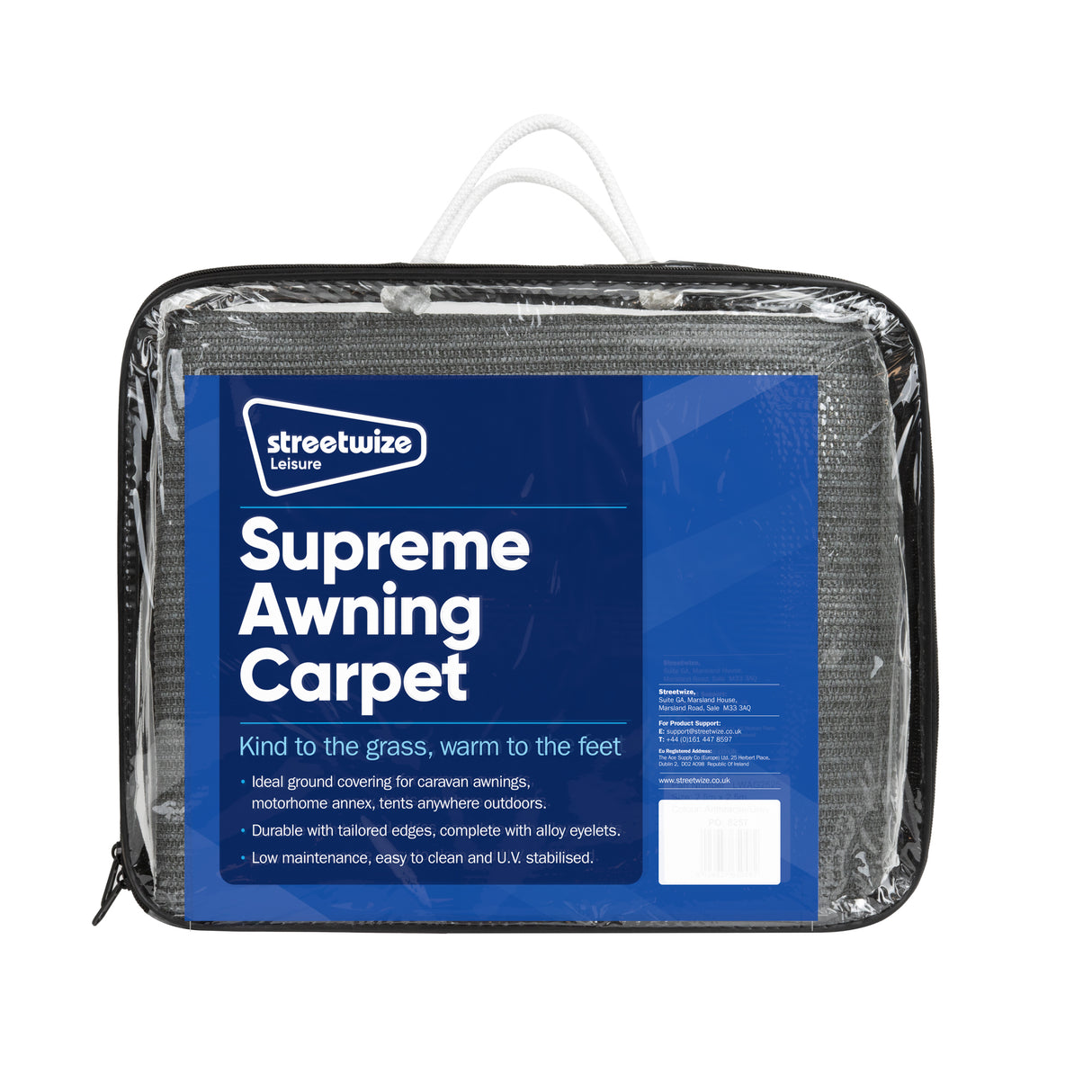 Streetwize Supreme Awning Carpet 2.5m x 3.5m - Grey STREETWIZE