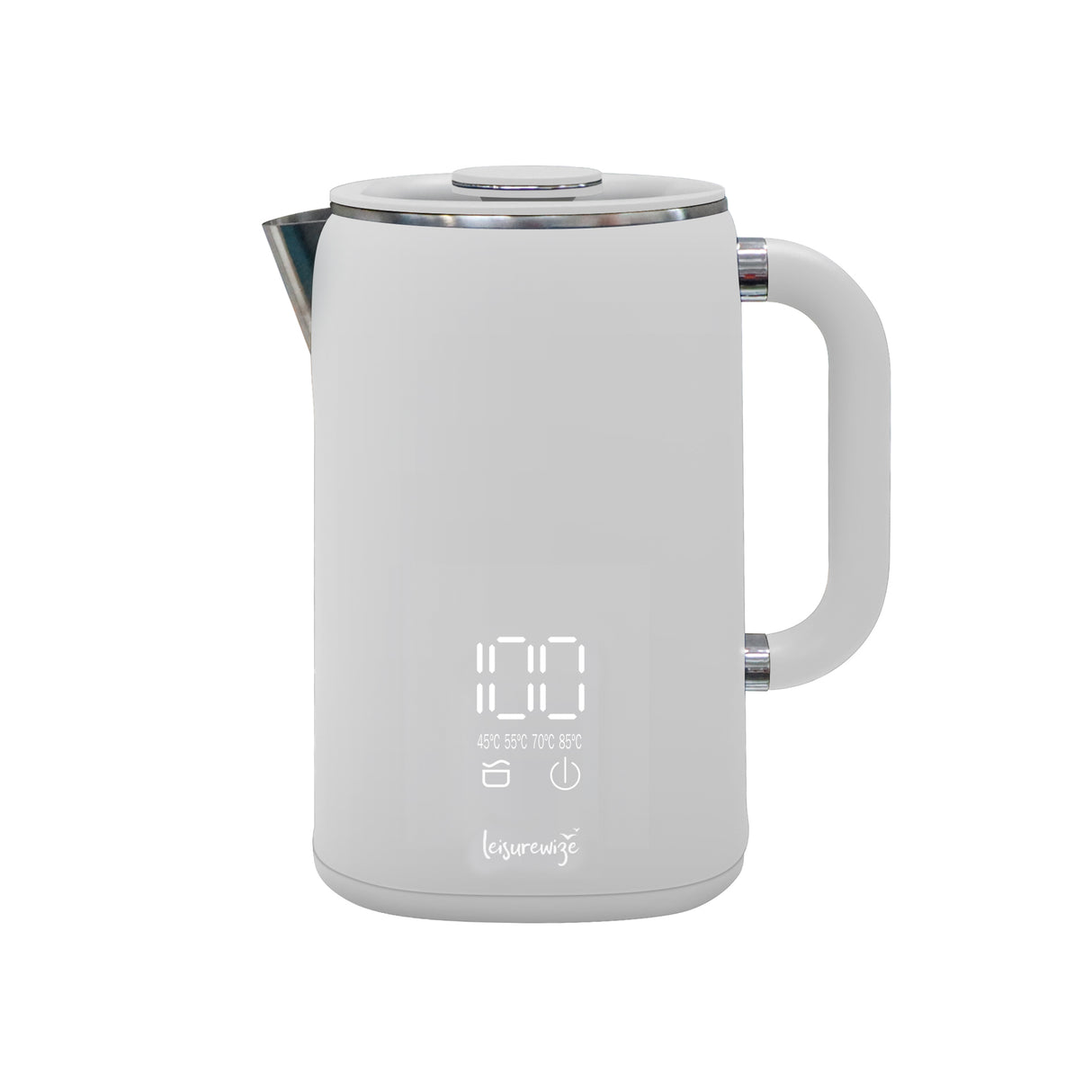 Leisurewize Sleek LED Kettle 1.7 Litre - Grey STREETWIZE