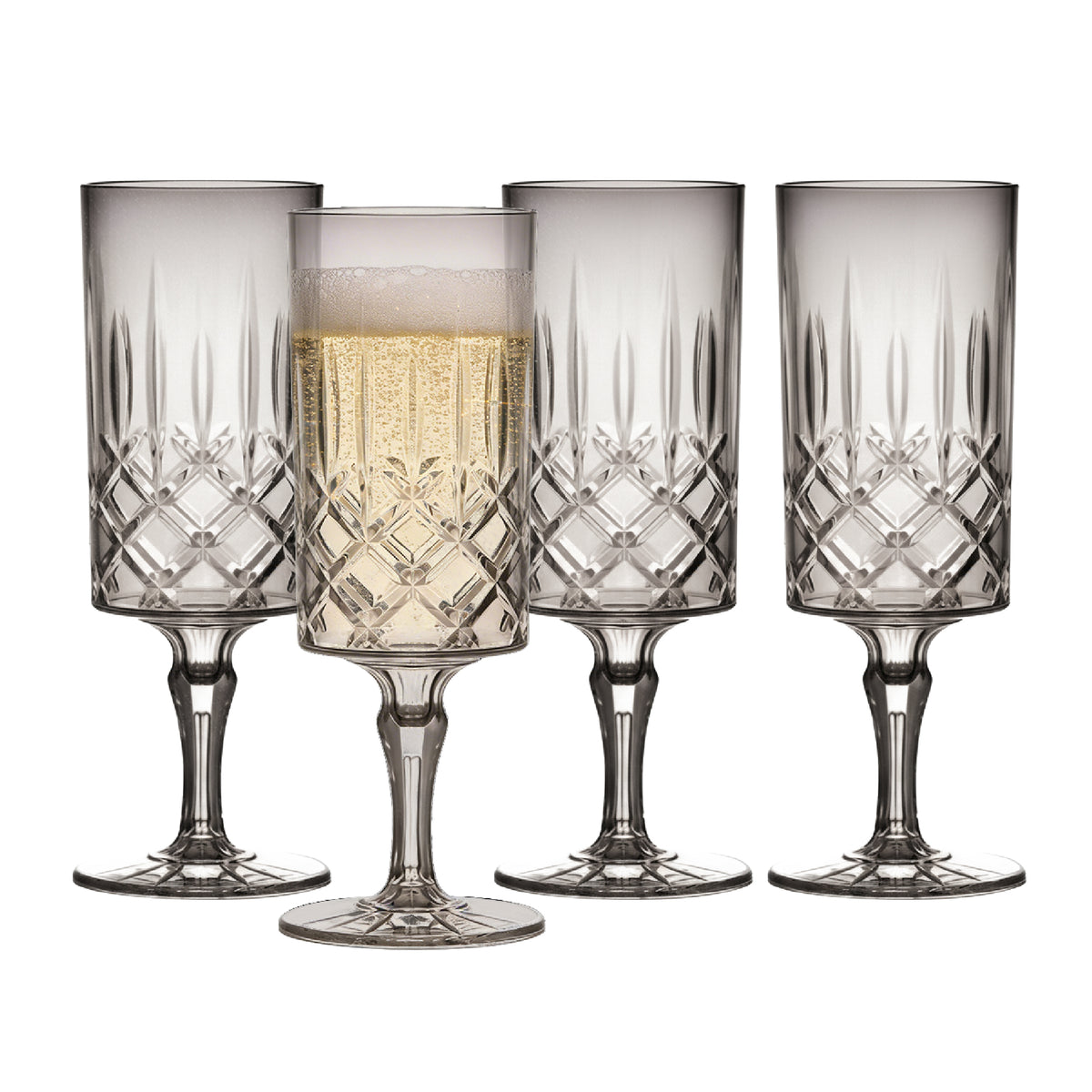 Leisurewize Elegance Tinted Prosecco Glasses - 4 Pack Streetwize