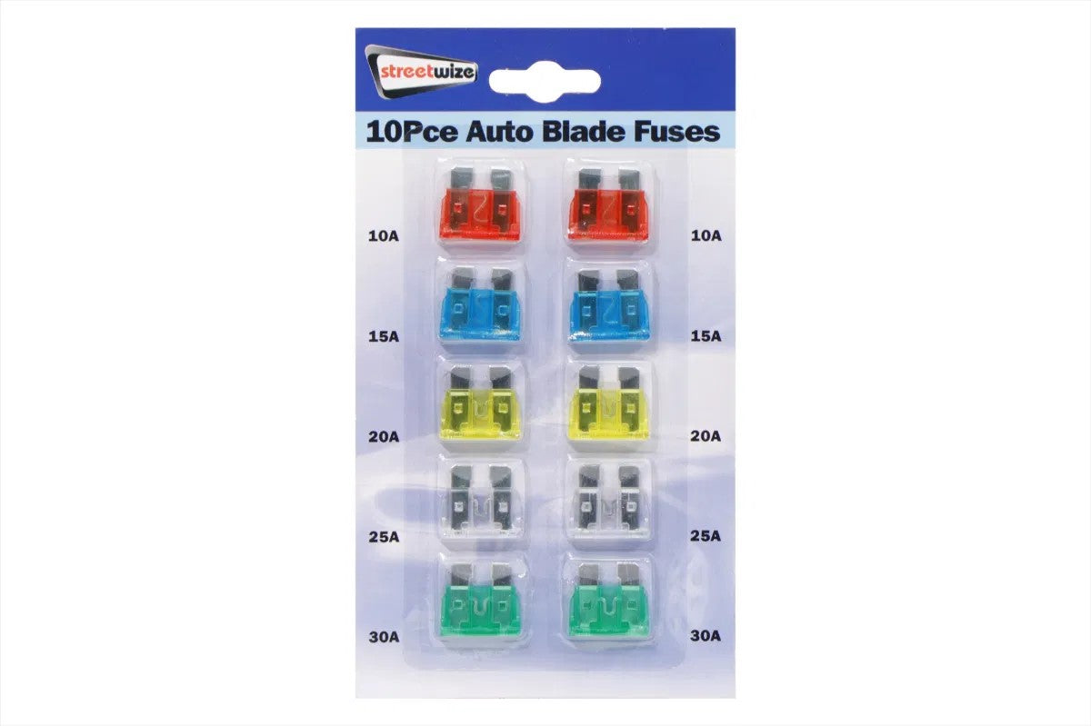 Streetwize Accessories Auto Blade Fuses 10 Pce Streetwize