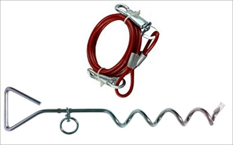 Dog Tie Out Stake & Tether with 4metre (13ft) Lead STREETWIZE