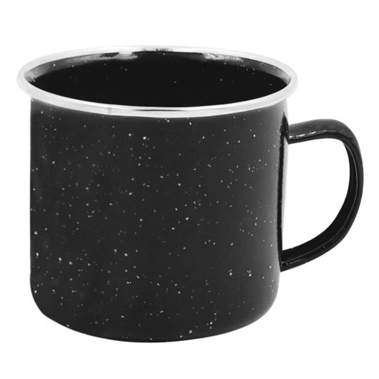 OTTERDENE Enamel Camping Mug 12oz Black Otterdene