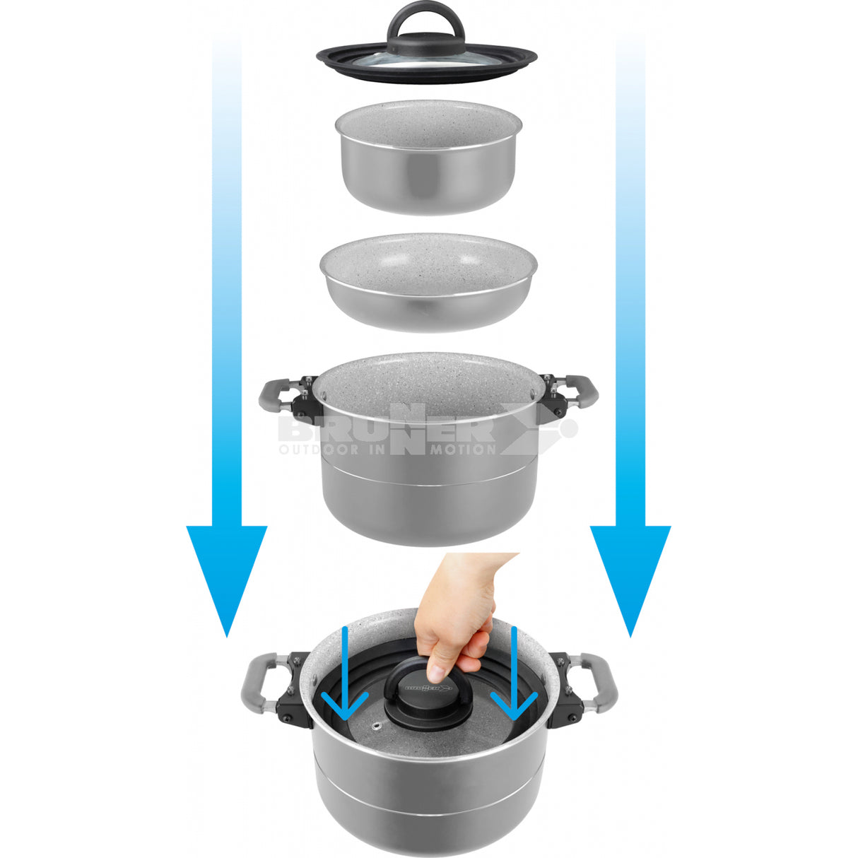 Brunner Fusion 7+1 Cookset Highbridge Caravan Centre