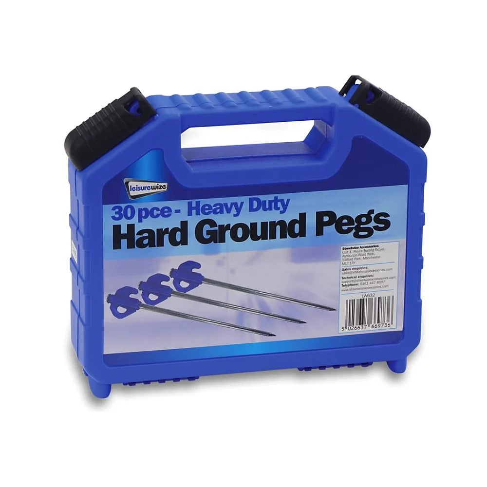 30 piece heavy duty hard ground peg set STREETWIZE