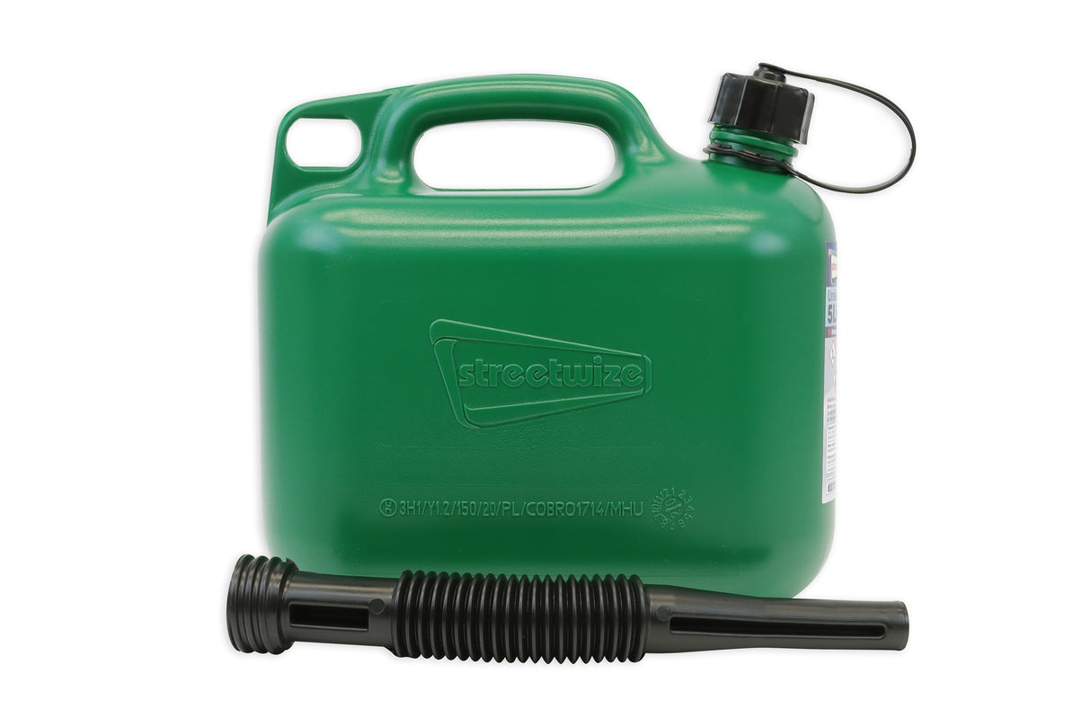 Streetwize Fuel Can Unleaded Green 5l Streetwize