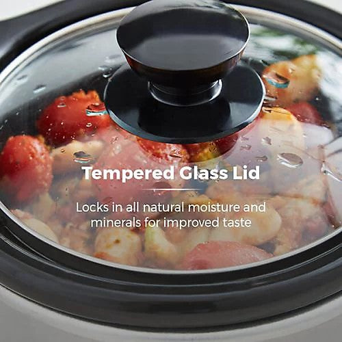 Tower Stainless Steel 120W Slow Cooker - 1.5L Highbridge Caravan Centre