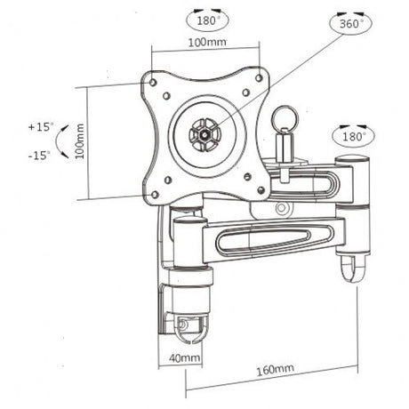 Avtex In Motion Double Arm VESA Mounting Solution AVTEX