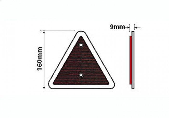 Maypole White Edge Red Reflective Triangles Maypole