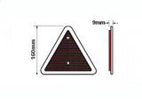Maypole White Edge Red Reflective Triangles Maypole