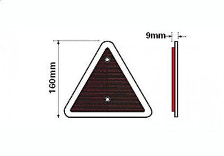 Maypole White Edge Red Reflective Triangles Maypole