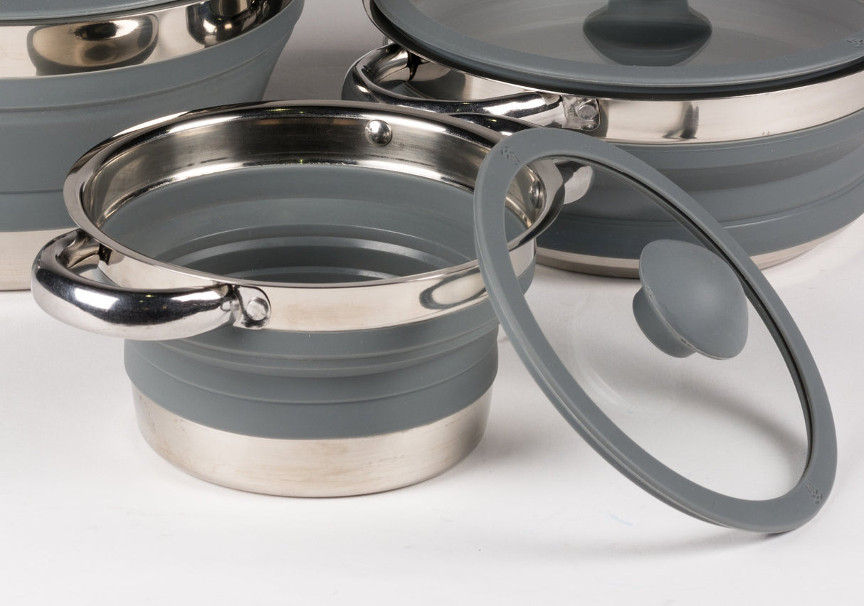Kampa Folding Saucepan - Grey Kampa