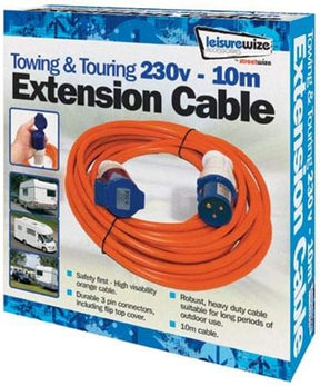 STREETWIZE 10M Camping Caravan Electric Extension Lead Streetwize
