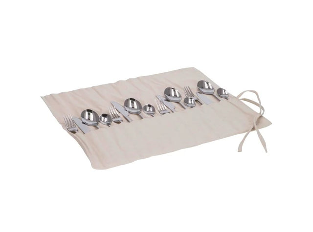 Travellife Altea 16 Piece Stainless Steel Cutlery Set In a Canvas Storage Bag Grove Products