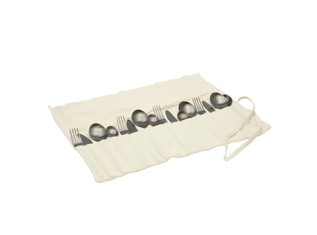 Travellife Altea 16 Piece Cutlery Set - Black. In a Canvas Storage Bag GROVE PRODUCTS