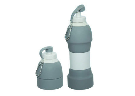 PLS Collapsible 580ml Bottle For Cold Drinks - Grey PENNINE LEISURE SUPPLIES