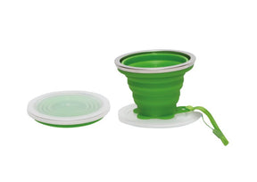 PLS Collapsible 240ml Cup For Cold Drinks  Made From Food Safe Silicone - Green PENNINE LEISURE SUPPLIES