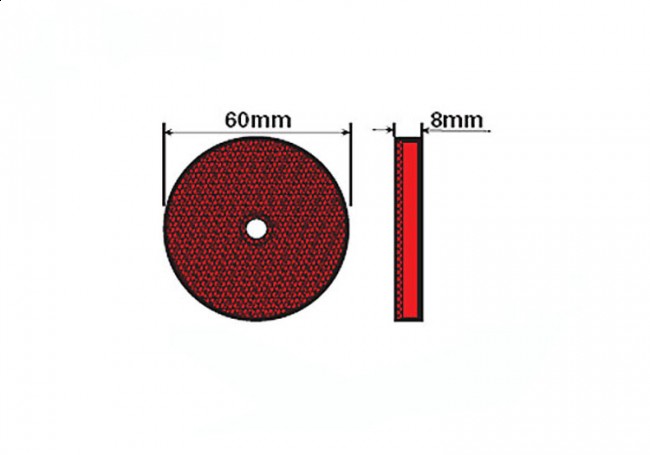 Round Red Rear Reflectors - (2 per pack) MAYPOLE