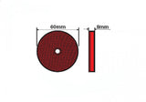 Round Red Rear Reflectors - (2 per pack) MAYPOLE