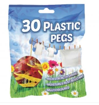 CLOTHES PEGS (30) PLASTIC OTTERDENE