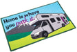 Quest Motorhome Machine Washable Mat - Home Is Where You Park It Quest
