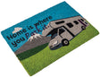 Heavy Duty Coir 'Home Is Where You Park It' Motorhome Mat Quest