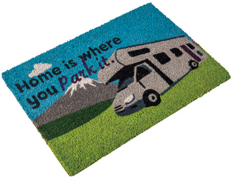 Heavy Duty Coir 'Home Is Where You Park It' Motorhome Mat Quest