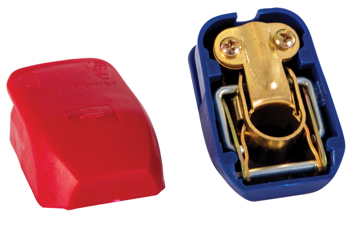 Quick release Battery Clamps - Red and Blue Quest