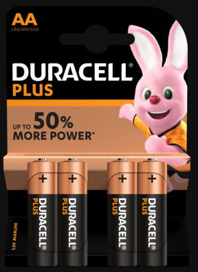 Duracell Plus Power AA Batteries x Pack of 4 DURACELL