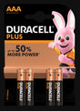 Duracell Plus Power AAA Batteries Pack of 4 Duracell