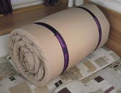Duvalay Memory Foam Sleeping Bag Cappuccino - 190cm x 66cm x 2.5cm Duvalay