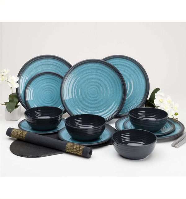 Granite Aqua Design 12 Piece Melamine Set Flamefield