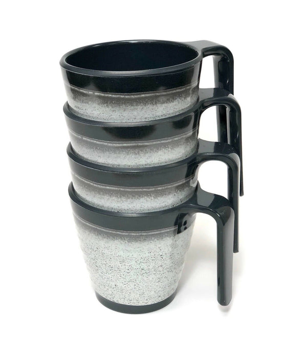 Flamefield Granite Grey Stacking Mug Set - 4 pack Flamefield