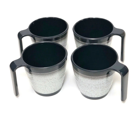Flamefield Granite Grey Stacking Mug Set - 4 pack Flamefield