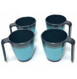 Flamefield Ganite Aqua Stacking Mug set - 4 pack Flamefield