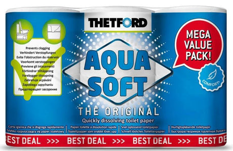 Thetford Aqua Soft Toilet Rolls - 6 Pack Thetford