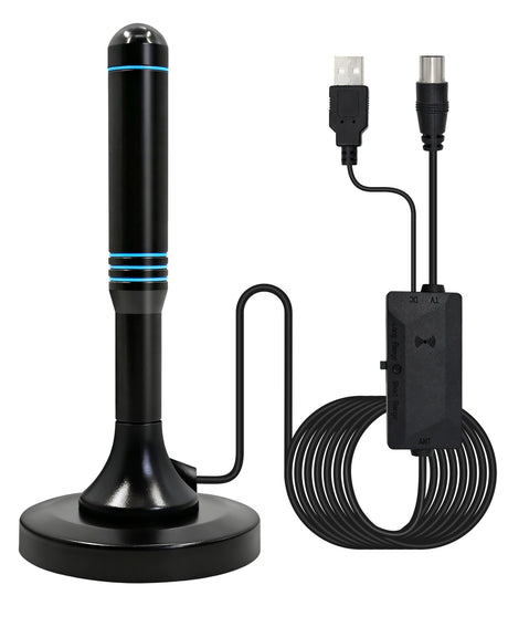 Maxview Portable Magnetic TV Aerial with Integrated Amplifier - 3m Cable MAXVIEW