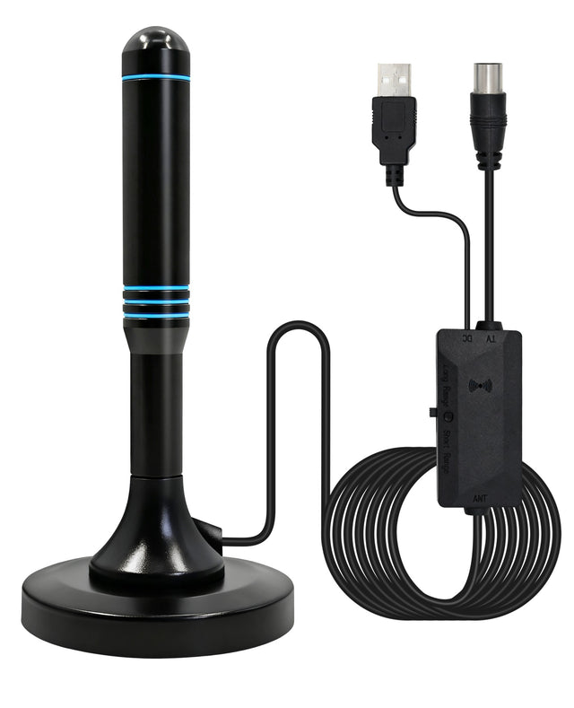 Maxview Portable Magnetic TV Aerial with Integrated Amplifier - 3m Cable MAXVIEW