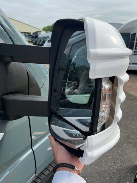 Mirror Protector x 2 Long/Short Fiat 2025 onwards White MILENCO