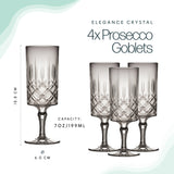 Leisurewize Elegance Tinted Prosecco Glasses - 4 Pack Streetwize